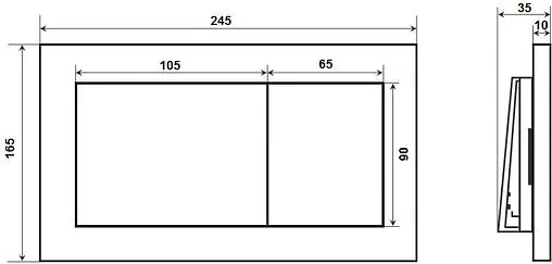Клавиша смыва для унитаза Timo Reko FP-004MB черный матовый Клавиша смыва для унитаза Timo Reko FP-004MB черный матовый