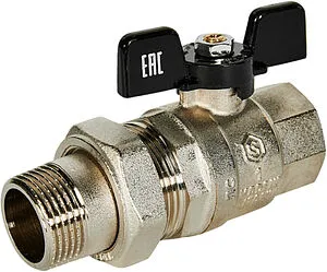 Кран шаровый с американкой 1"в x 1"н Stout ГОСТ Р 59553-2021 SVB-0007-200025 Кран шаровый с американкой 1"в x 1"н Stout ГОСТ Р 59553-2021 SVB-0007-200025, 1