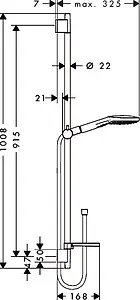 Душевая стойка Hansgrohe Raindance Select E 120 3jet 90см хром 26621000 Душевая стойка Hansgrohe Raindance Select E 120 3jet 90см хром 26621000, 2