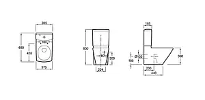 Бачок для унитаза Jacob Delafon Escale белый E1416-00, 2