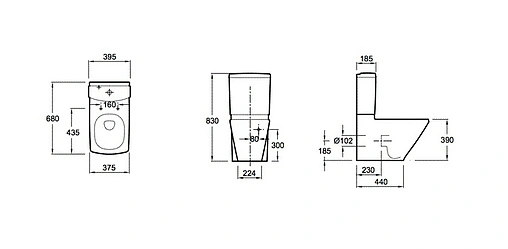 Бачок для унитаза Jacob Delafon Escale белый E1416-00