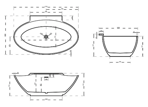 Ванна акриловая Abber 172x103 AB9237