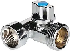 Кран шаровый трехпроходной ½"н x ¾"н x ½"в хром Valtec VT.256.N.04 Кран шаровый трехпроходной ½"н x ¾"н x ½"в хром Valtec VT.256.N.04