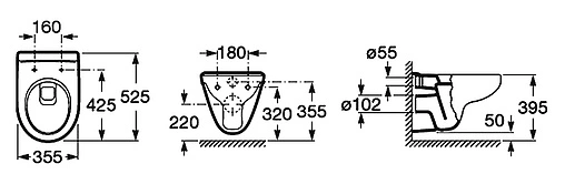 Унитаз подвесной Roca Victoria белый 34630300R