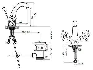 Смеситель для раковины Cezares Golf хром GOLF-LS1-01 Смеситель для раковины Cezares Golf хром GOLF-LS1-01, 2