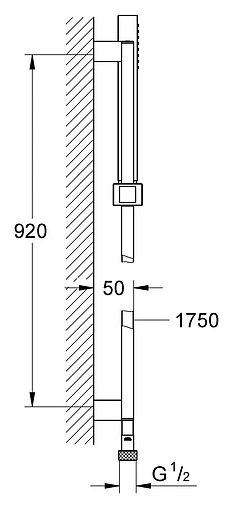 Душевая стойка Grohe Euphoria Cube Stick хром 27700000 Душевая стойка Grohe Euphoria Cube Stick хром 27700000