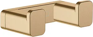 Крючок двойной Hansgrohe AddStoris шлифованная бронза 41755140 Крючок двойной Hansgrohe AddStoris шлифованная бронза 41755140, 1