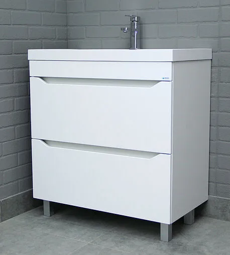 Тумба под умывальник напольная Айсберг Bazis 80 белый DA5908T