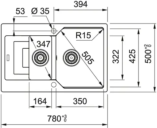 Мойка кухонная Franke Urban UBG 651-78 миндаль 114.0595.469