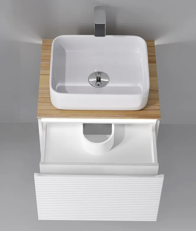 Тумба-умывальник подвесная Jorno Karat 60 белый Kar.01.60/P/W+MLN-7050H Тумба-умывальник подвесная Jorno Karat 60 белый Kar.01.60/P/W+MLN-7050H, 3