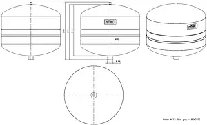 Расширительный бак Reflex NG 12л 6 бар 8240100 Расширительный бак Reflex NG 12л 6 бар 8240100, 2