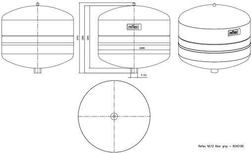 Расширительный бак Reflex NG 12л 6 бар 8240100