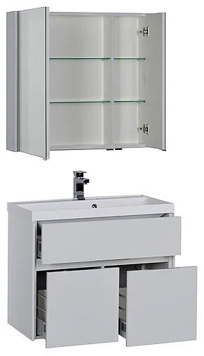 Шкаф-зеркало Aquanet Латина 100 белый 00179636 Шкаф-зеркало Aquanet Латина 100 белый 00179636