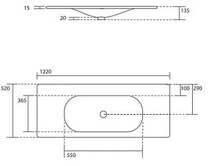 Раковина Kerasan Shape 120 черный 548031*1 Раковина Kerasan Shape 120 черный 548031*1, 2