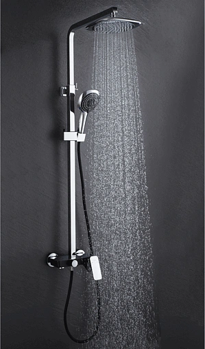 Душевая система со смесителем для ванны D&amp;K Berlin.Technische чёрный/хром DA1433715A02