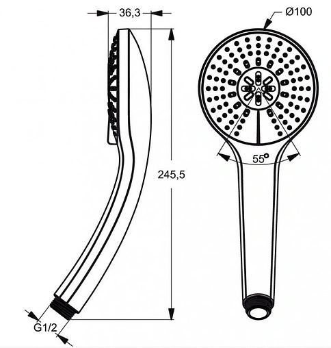 Комплект для душа 7 в 1 Ideal Standard Alpha хром BD003AA