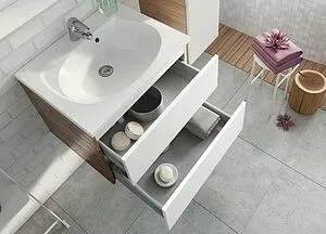 Тумба-умывальник подвесная Ravak SD Rosa II 76 белый/береза X000001294+XJ201176000, 4