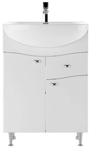 Тумба под умывальник напольный Айсберг Волна 60 белый DA1021T