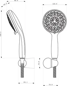 Душевой набор Lemark хром LM0803C, 2