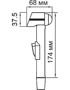 Гигиенический душ с держателем Wasserkraft хром A043, 2