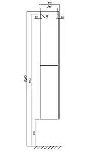 Шкаф-пенал подвесной Aquaton Йорк 30 белый/выбеленное дерево 1A171203YOAY0 Шкаф-пенал подвесной Aquaton Йорк 30 белый/выбеленное дерево 1A171203YOAY0, 4