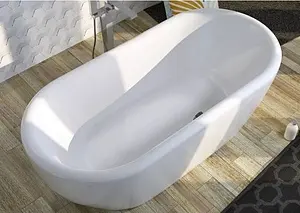 Ванна акриловая отдельностоящая Riho DUA 180x86 белый BD01XXX00000000, 3