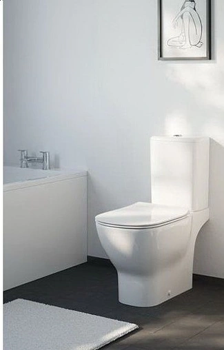 Унитаз-компакт безободковый Ideal Standard Tesi AquaBlade Silk white белый матовый T0087V1+T3568V1