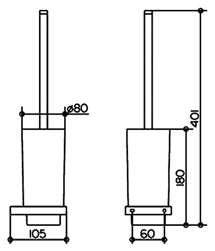 Ёршик для унитаза Keuco Edition 11 хром 11164019000