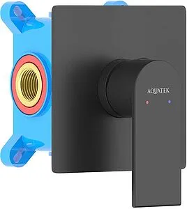 Смеситель для душа скрытого монтажа Aquatek Лира чёрный матовый AQ1466MB Смеситель для душа скрытого монтажа Aquatek Лира чёрный матовый AQ1466MB, 1