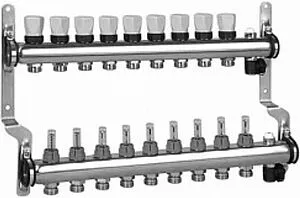 Группа коллекторная с расходомерами 9 отводов 1"в/в x ¾"ек Meibes M1794149 Группа коллекторная с расходомерами 9 отводов 1"в/в x ¾"ек Meibes M1794149, 1
