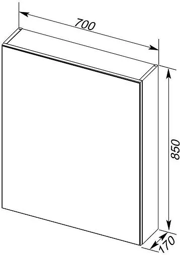 Шкаф-зеркало Aquanet Алвита 70 R серый антрацит 00183990