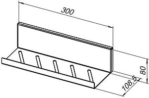 Полка Aquanet Магнум 30 белый матовый 00302236, 2