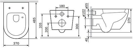 Унитаз подвесной безободковый Am.Pm Like AquaSpin белый C801900SC
