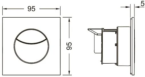 Пневматический дистанционный привод смыва TECEflushpoint 9240979 хром глянцевый