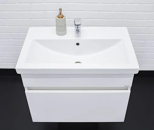 Тумба под умывальник подвесной Айсберг Фостер 70/Maria 70 белый DA3010T