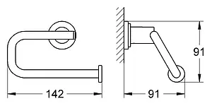 Держатель туалетной бумаги Grohe Atrio хром 40313000 Держатель туалетной бумаги Grohe Atrio хром 40313000, 4