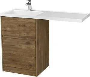 Тумба-умывальник напольная над стиральной машиной Aquaton Лондри 120 L дуб рустикальный 1A2669K1LHDR0+ Тумба-умывальник напольная над стиральной машиной Aquaton Лондри 120 L дуб рустикальный 1A2669K1LHDR0+, 1