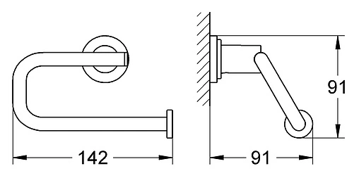 Держатель туалетной бумаги Grohe Atrio хром 40313000
