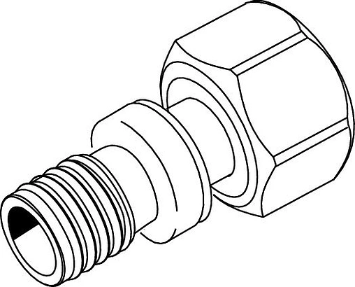 Муфта аксиальная с накидной гайкой 16мм x ¾&quot;ек TECEflex 7136161