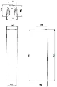 Пьедестал Santeri Визит белый 1.3605.3.S00.00B.0, 2