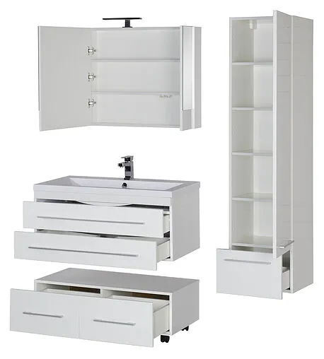 Шкаф-зеркало Aquanet Нота 100 белый 00165372