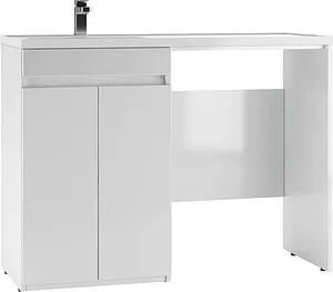 Тумба под умывальник напольная над стиральной машиной Айсберг Норма 120 белый DA1659T, 1