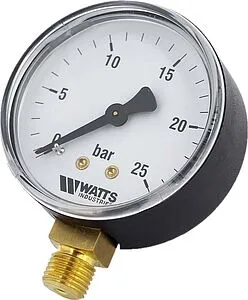 Манометр радиальный Watts MRP 63мм 25 бар ¼&quot; 10007726, 1