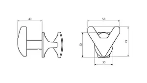 Крючок двойной хром Terma Vip TGWCR005, 2