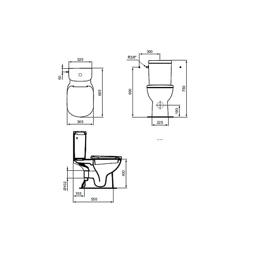 Бачок для унитаза Ideal Standard Tempo белый T427301