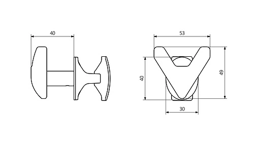 Крючок двойной хром Terma Vip TGWCR005