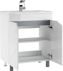 Тумба-умывальник напольная Домино Vector 70 белый DV6608T+4670142930389 Тумба-умывальник напольная Домино Vector 70 белый DV6608T+4670142930389, 4