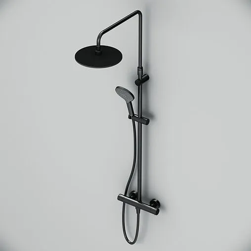 Душевая система с термостатом для душа Am.Pm Like чёрный матовый F0780422 Душевая система с термостатом для душа Am.Pm Like чёрный матовый F0780422