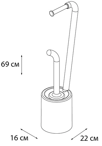 Ёршик для унитаза Fixsen Wendy белый FX-7032-02