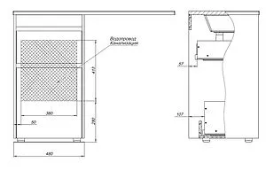 Тумба-умывальник напольная Aquanet Токио 110 L дуб веллингтон 00333647+00235497, 3